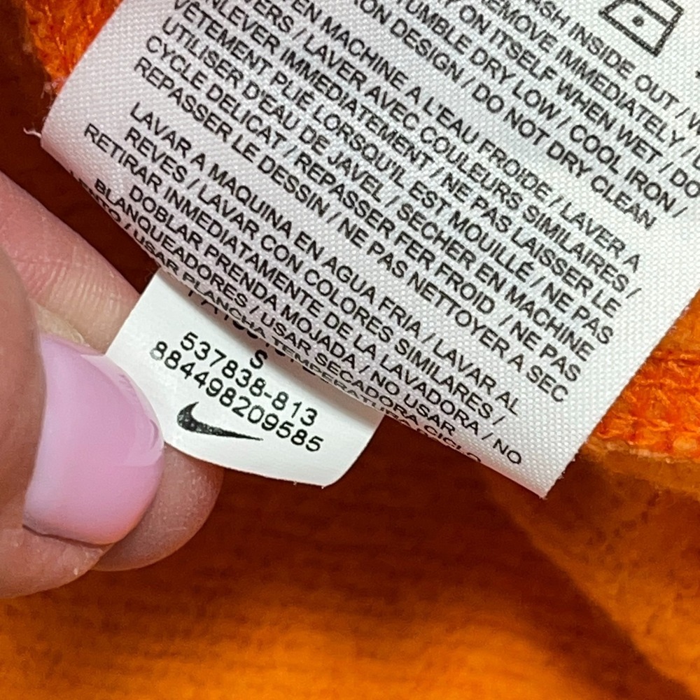 Chicago Bears Hoodie Men Small Orange Nike Full Zip Sweatshirt Jacket Adult - Picture 6 of 11